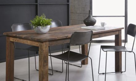 FURBO Spisebord, genbrugstræ, 90 x 180 cm