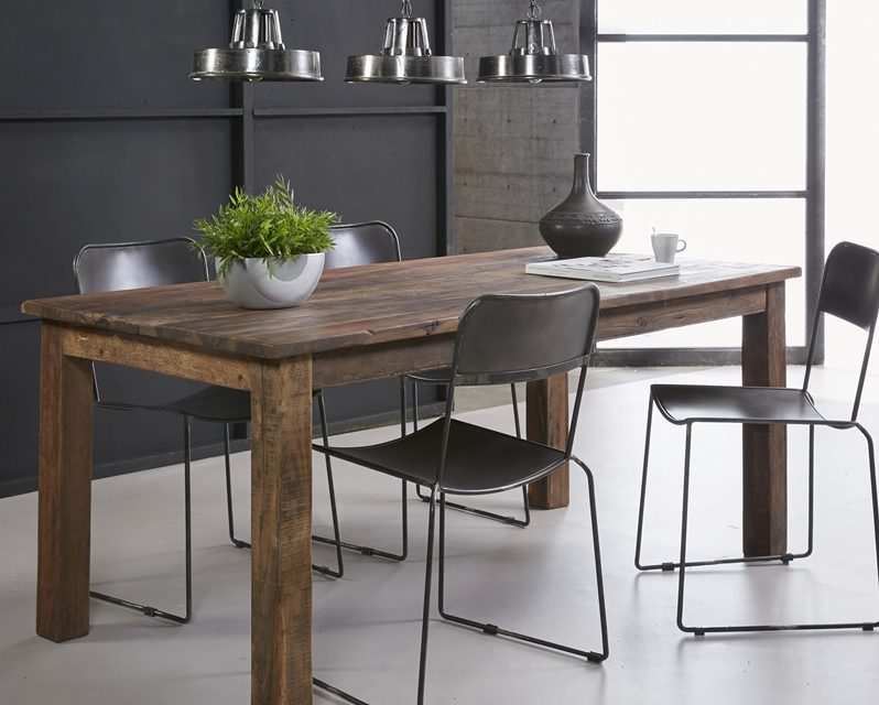 FURBO Spisebord, genbrugstræ, 90 x 180 cm