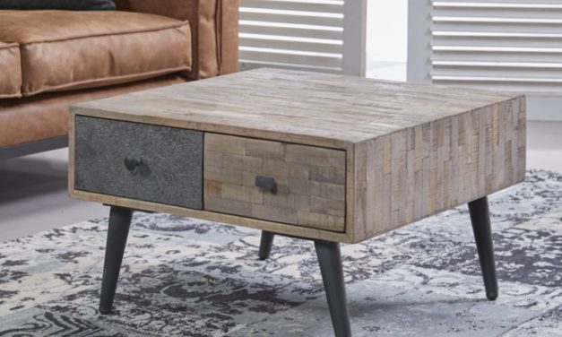 Fantastisk sofabord i patineret massiv teaktræ fra mærket Furbo