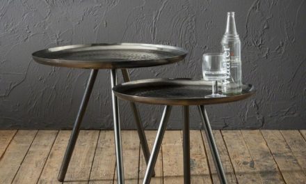 FURBO Sofabordssæt, sort nikkel