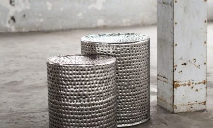 FURBO Sofabordssæt, hamret antik nikkel