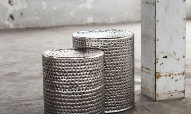 FURBO Sofabordssæt, hamret antik nikkel