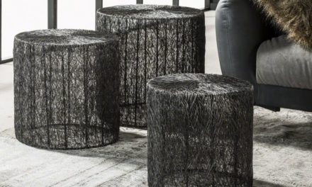 FURBO Sofabordssæt, sort nikkel