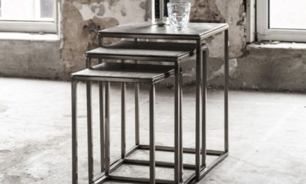 FURBO Indskudsbord, sandblæst nikkel