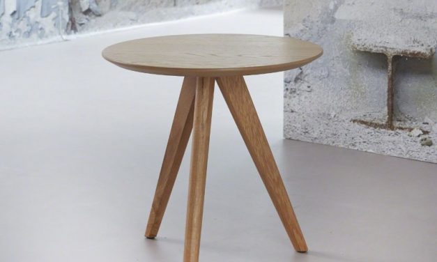 FURBO Sofabord i fineret eg, ø 40 cm