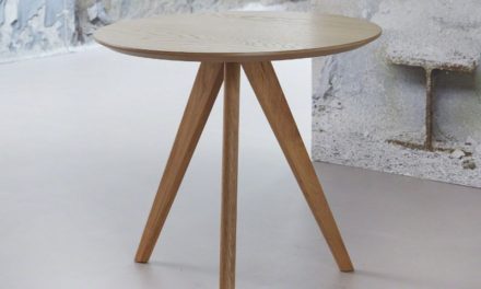 FURBO Sofabord i fineret eg, ø 48 cm