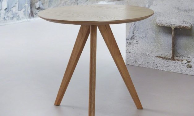 FURBO Sofabord i fineret eg, ø 48 cm