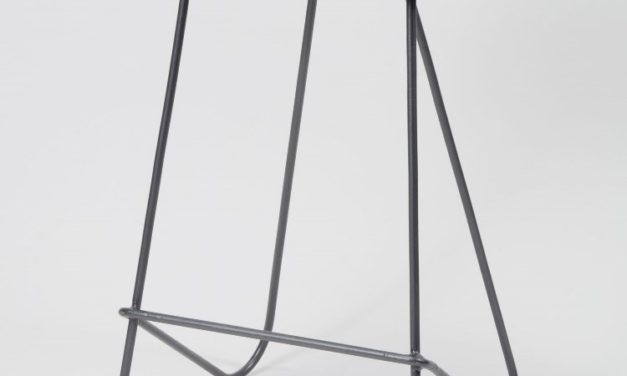 Flot barstol i metal og vintage læder fra det kendte mærke Furbo