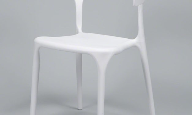 FURBO Spisebordsstol, hvid plast