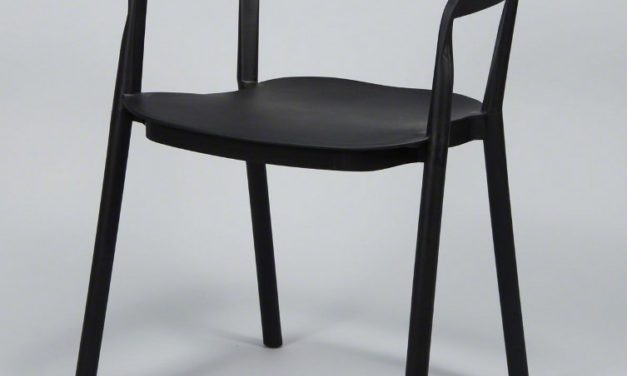 FURBO Spisebordsstol, sort plast