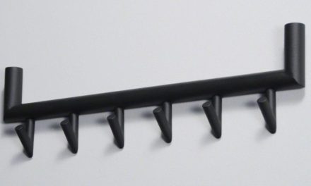 FURBO Knagerække, 6 kroge, mat grå stål