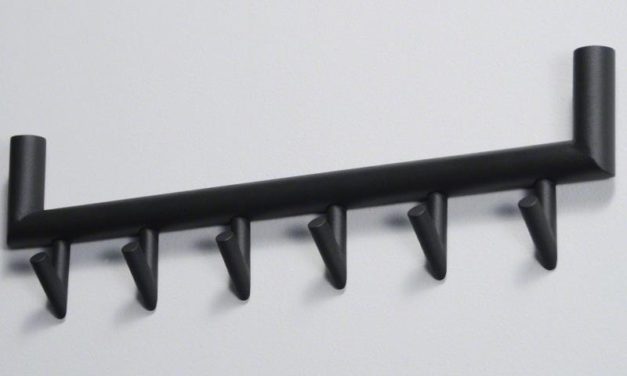 FURBO Knagerække, 6 kroge, mat grå stål