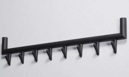 FURBO Knagerække, 8 kroge, mat grå stål