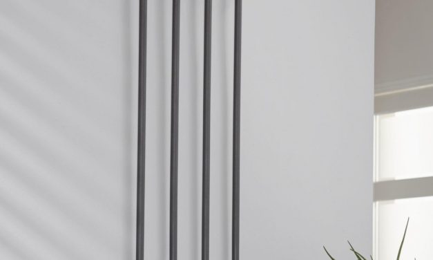 FURBO Knagerække, 4 dobbelt kroge, mat grå stål