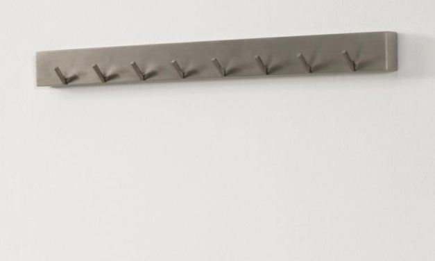 FURBO Fluxx – knagerække, 8 kroge, børstet stål