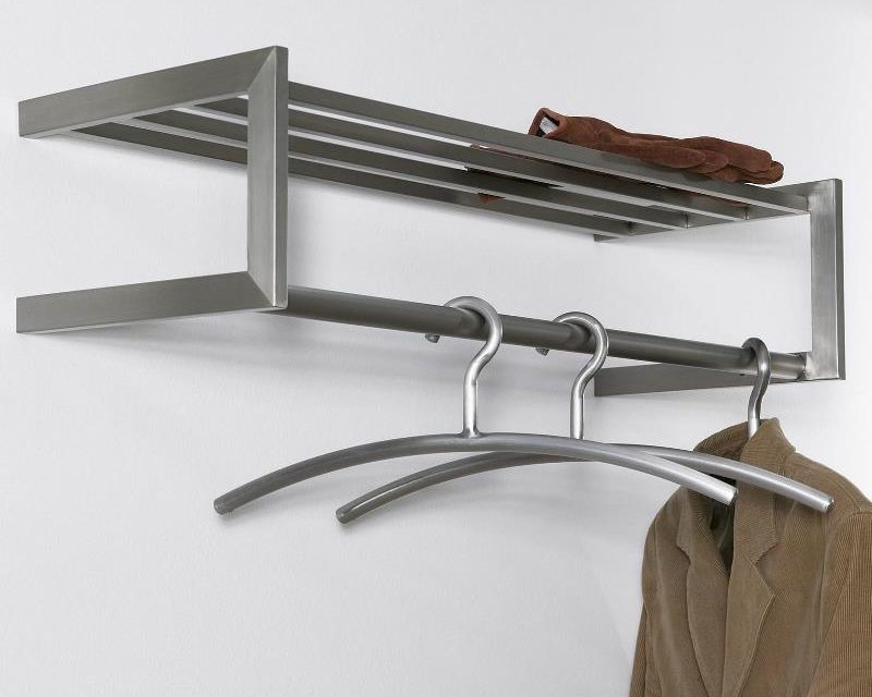 FURBO Hattehylde, børstet stål