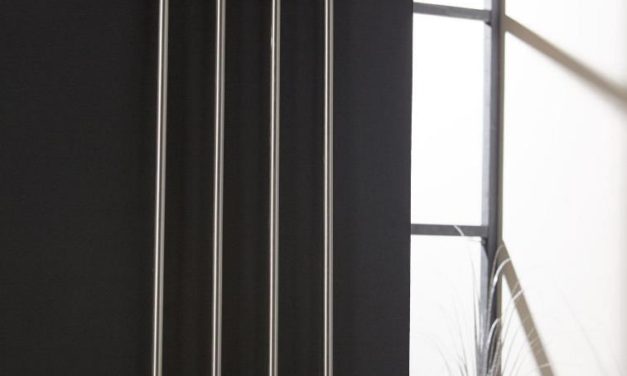 FURBO Knagerække, børstet stål, 4 kroge, 36 cm