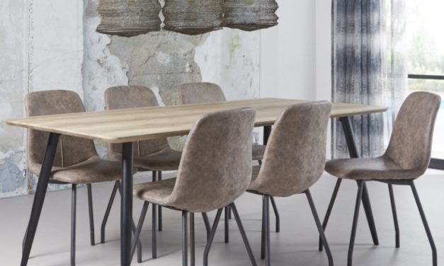 FURBO Spisebord antik ege look, 90 x 190 cm