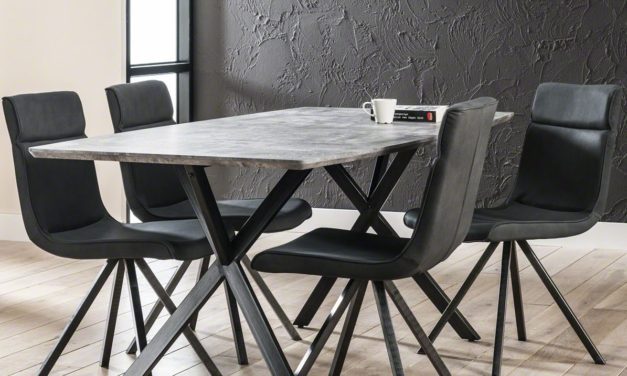 FURBO Spisebord beton look, 90 x 160 cm