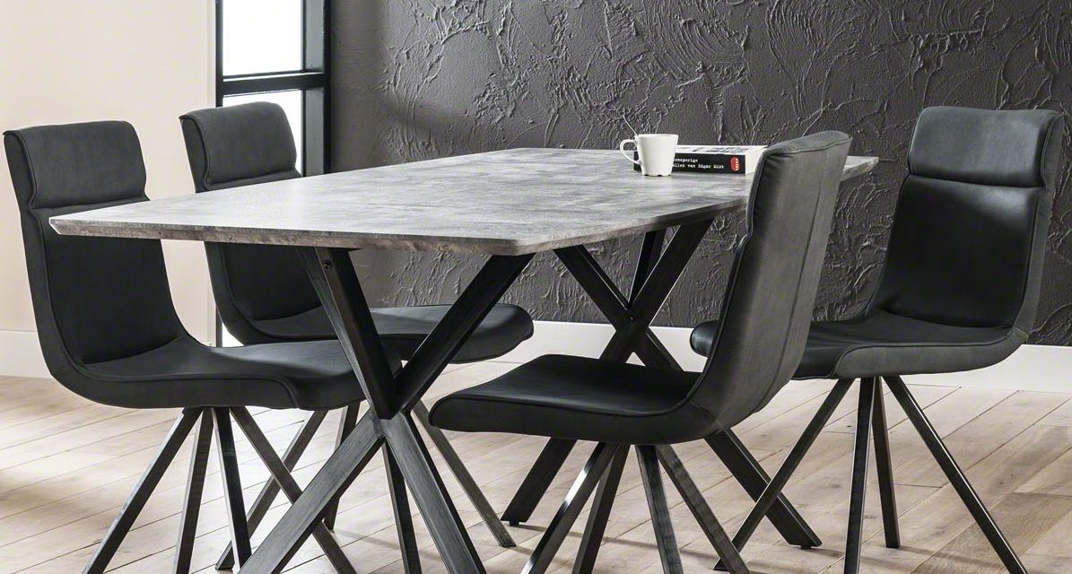 FURBO Spisebord beton look, 90 x 190 cm