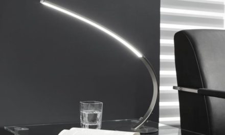 FURBO Bordlampe,LED, mat nikkel