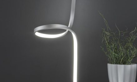 FURBO Bordlampe, LED, mat nikkel