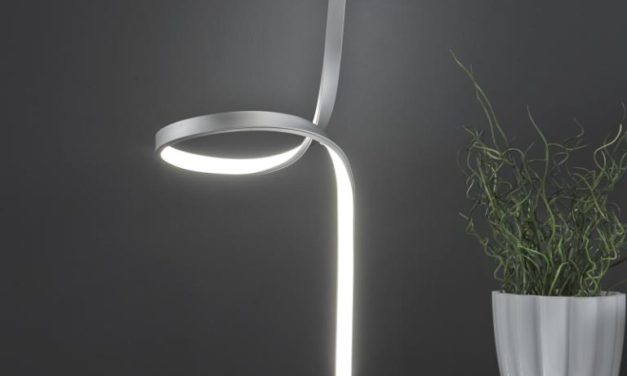 FURBO Bordlampe, LED, mat nikkel