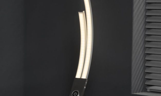 FURBO Bordlampe, LED, mat nikkel