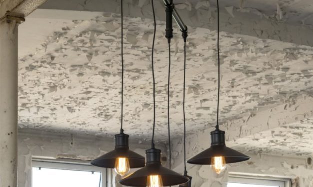 FURBO Loftslampe, industriel design, sort metal