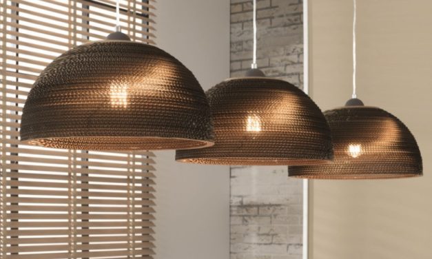 FURBO loftslampe, brun skærm