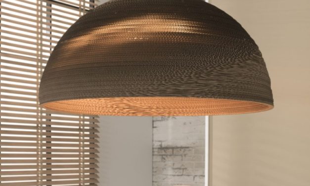 FURBO Loftslampe, brun skærm