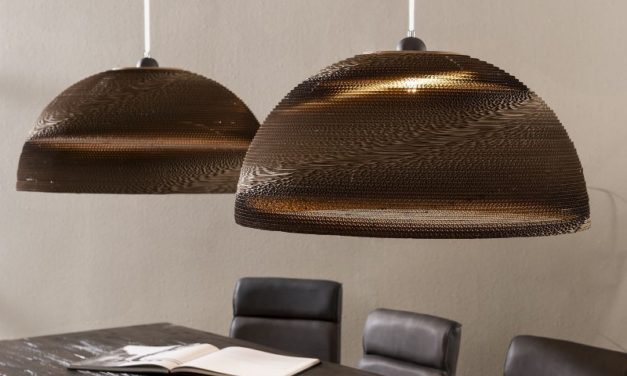 FURBO Loftslampe, brun skærm