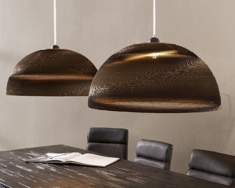 FURBO Loftslampe, brun skærm