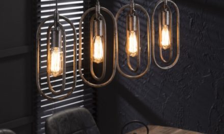 FURBO Loftslampe, antik sølv finish, 4 lamper