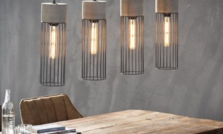 FURBO Loftslampe, beton, stål