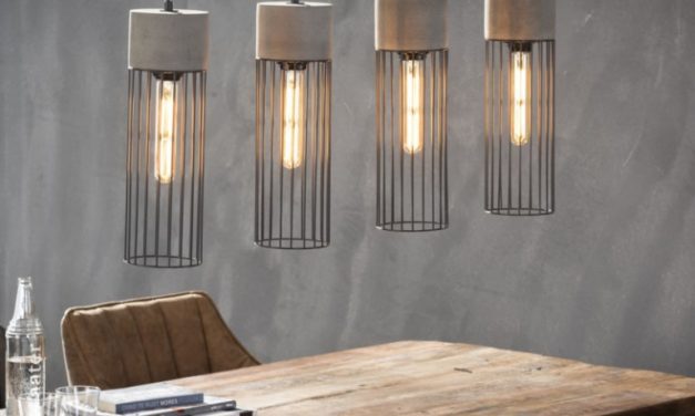 FURBO Loftslampe, beton, stål