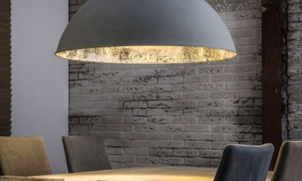 FURBO Loftslampe, beton, antik sølv finish