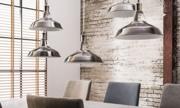 FURBO Loftslamper, fem lamper, sort nikkel finish