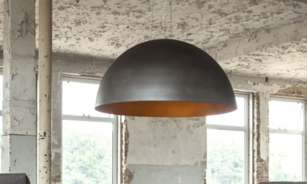 FURBO Loftslampe, ø 80 cm, sølv finish