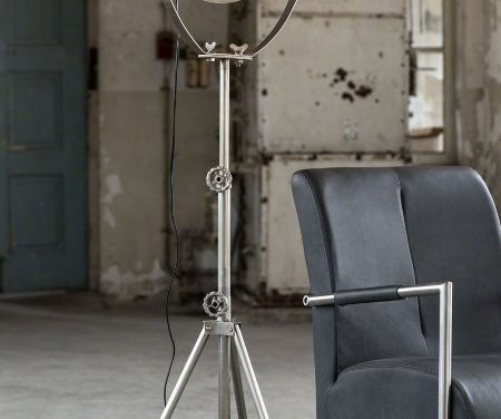 FURBO Gulvlampe, antik nikkel