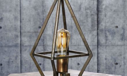 FURBO Bordlampe, industri design, antik bronze