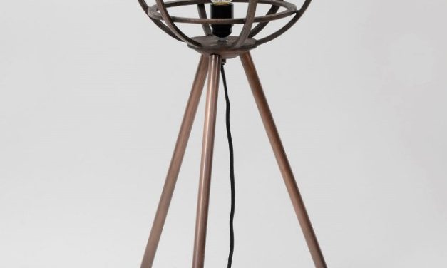 FURBO Gulvlampe, antik kobber