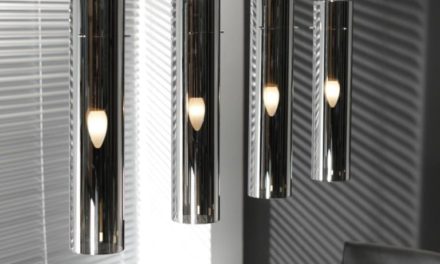 FURBO Loftslampe, forkromet glas