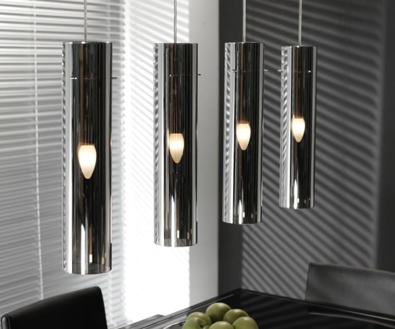 FURBO Loftslampe, forkromet glas