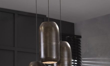 FURBO Loftslampe, 3 lamper, antik kobber finish