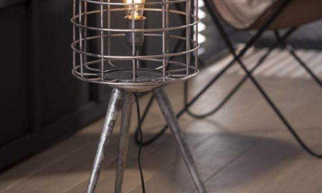 FURBO Gulvlampe, patineret sølv