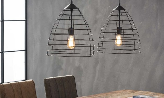 FURBO Loftslampe, industri design, sort metal, ø 40 cm