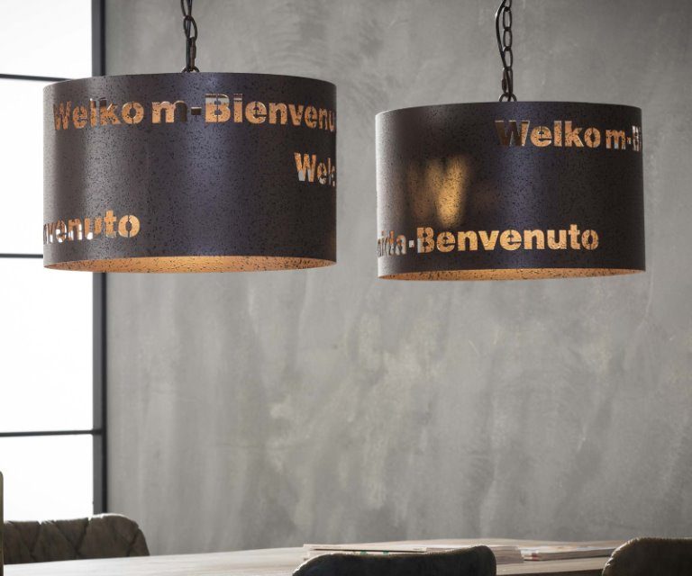 FURBO Loftslampe, antik kobber