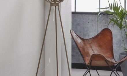 FURBO Gulvlampe, brun rust finish