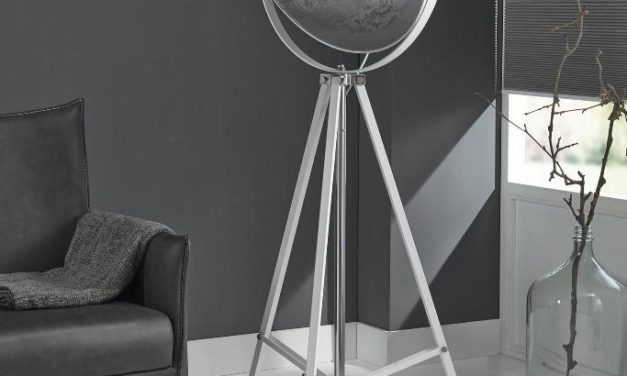 FURBO Gulvlampe, hvid metal